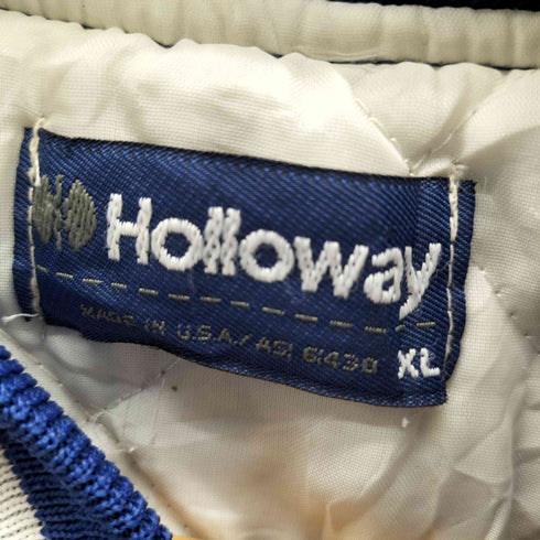 ホロウェイ HOLLOWAY 80-90S USA製 両面 刺繍 ナイロン スタジアム ジャンパー スタジャン メンズ import:XL