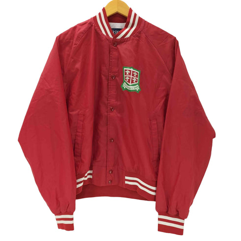 NASCO 80-90S 両面プリント サテン ナイロン スタジャン ブルゾン メンズ import:L