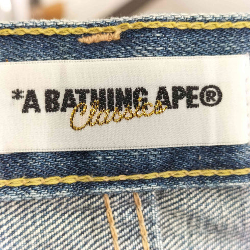 アベイシングエイプ A BATHING APE バック刺繍 デニムパンツ メンズ JPN:L
