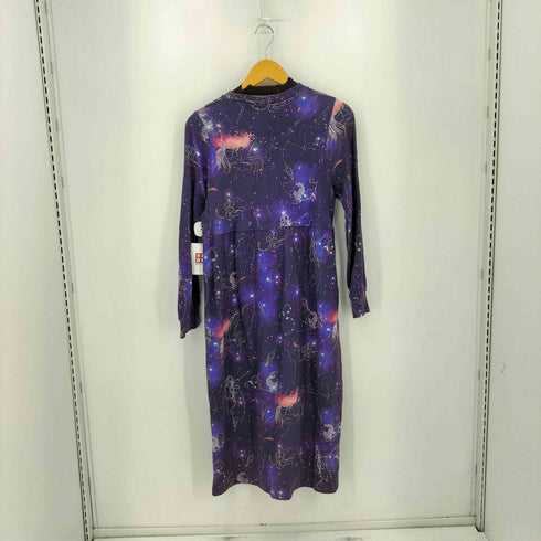 ツモリチサト TSUMORI CHISATO 星座柄 ハーフボタン ロングスリーブ ワンピース レディース M