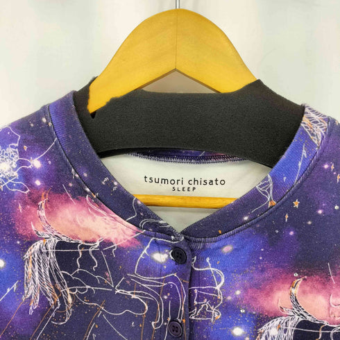 ツモリチサト TSUMORI CHISATO 星座柄 ハーフボタン ロングスリーブ ワンピース レディース M