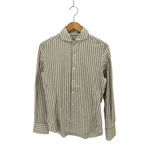 カナーリ CANALI イタリア製コットンストライプシャツ メンズ import:S