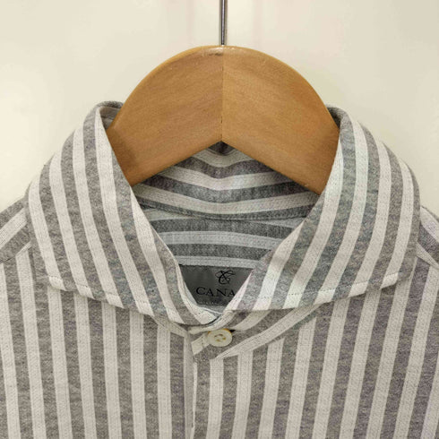 カナーリ CANALI イタリア製コットンストライプシャツ メンズ import:S