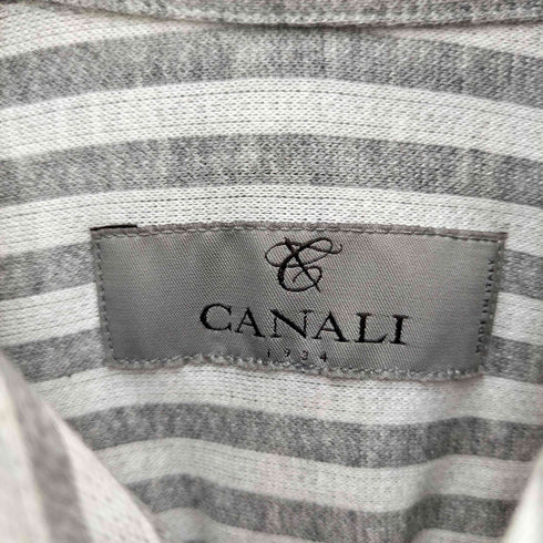 カナーリ CANALI イタリア製コットンストライプシャツ メンズ import:S