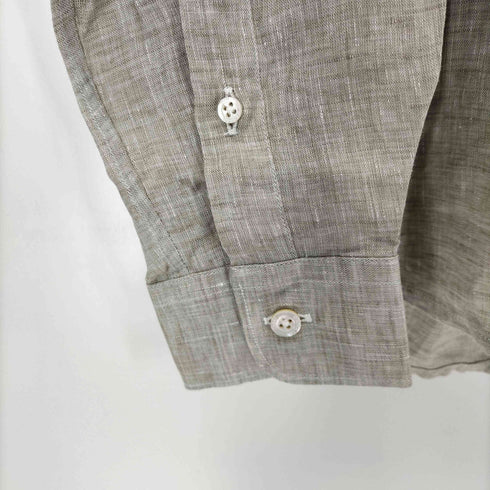 カナーリ CANALI リネンオープンカラーシャツ メンズ import:S