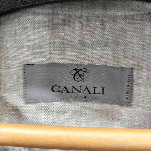 カナーリ CANALI リネンオープンカラーシャツ メンズ import:S