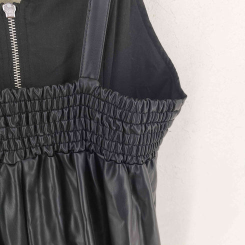 アズールバイマウジー AZUL by moussy フェイクレザーZIPジャンパースカート レディース JPN:M