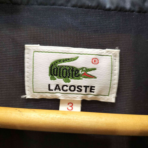 ラコステ LACOSTE 90S YACHTING ラバーロゴ ワッペン ジップフード ポリ マウンテン パーカー ジャケット メンズ 3