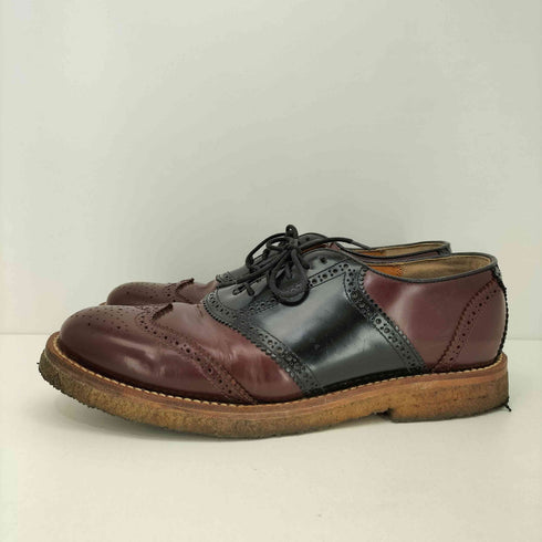Oyster Shoes フルブローグ メダリオン ウイングチップ クレープソール レザー シューズ メンズ US:8