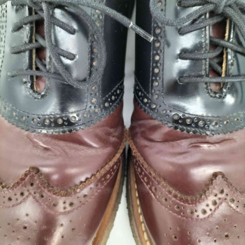 Oyster Shoes フルブローグ メダリオン ウイングチップ クレープソール レザー シューズ メンズ US:8