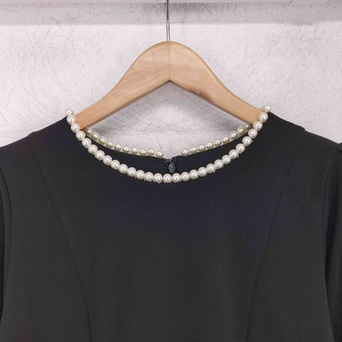 ストラ Stola. パールネックライン ロングスリーブ ワンピース レディース JPN:38