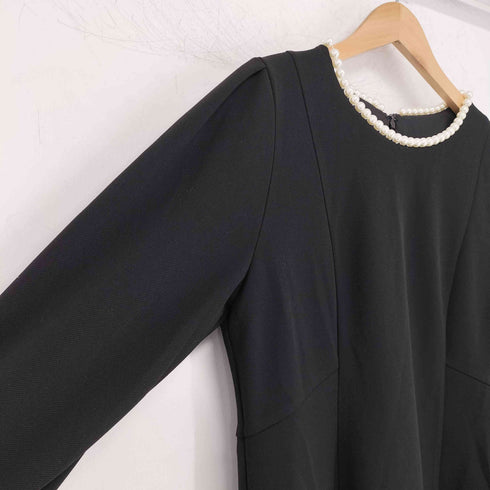 ストラ Stola. パールネックライン ロングスリーブ ワンピース レディース JPN:38