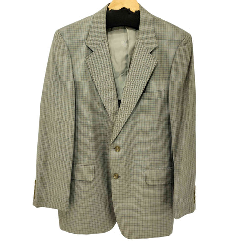 タカキュー TAKA Q コットン リネン混 背抜き 2B チェック テーラード ジャケット メンズ 94-82-175