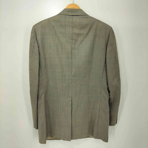 タカキュー TAKA Q コットン リネン混 背抜き 2B チェック テーラード ジャケット メンズ 94-82-175