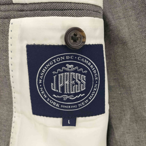 ジェイプレス J.PRESS コットン ヘリンボーン 背抜き 3B テーラード ジャケット メンズ JPN:L