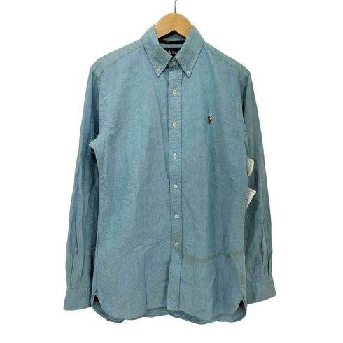 ラルフローレン RALPH LAUREN 90s コットン100 ポニー刺繍 ボタンダウン オックスフォード L/S シャツ メンズ import:S