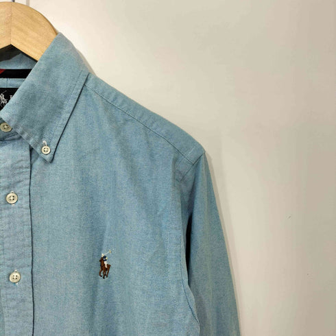 ラルフローレン RALPH LAUREN 90s コットン100 ポニー刺繍 ボタンダウン オックスフォード L/S シャツ メンズ import:S
