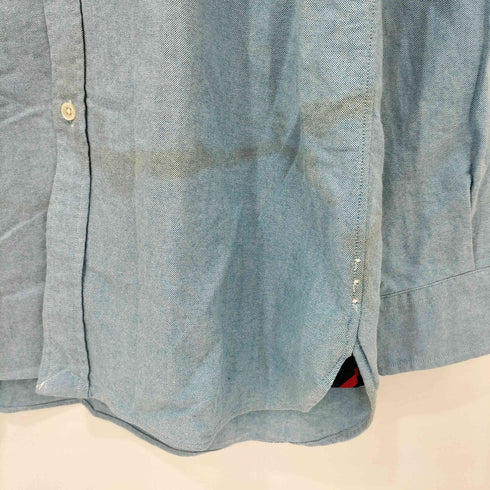 ラルフローレン RALPH LAUREN 90s コットン100 ポニー刺繍 ボタンダウン オックスフォード L/S シャツ メンズ import:S