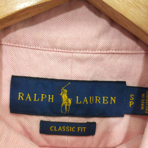 ラルフローレン RALPH LAUREN ポニー刺繍 コットン100 ボタンダウン オックスフォード L/S シャツ メンズ import:S