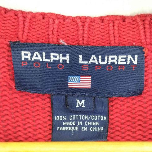 ポロスポーツラルフローレン POLO SPORT RALPH LAUREN スモールポニー刺繍 クルーネックコットンニット メンズ import:M