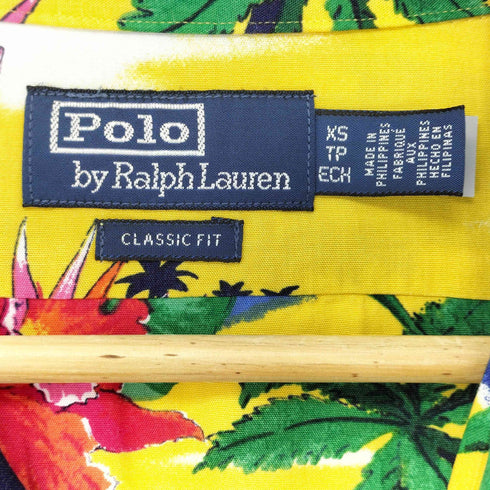 ポロバイラルフローレン Polo by RALPH LAUREN CLASSIC FIT TROPICAK-PRINT CAMP SHIRT クラッシックフィット オープンカラーアロハシャツ メンズ import:XS