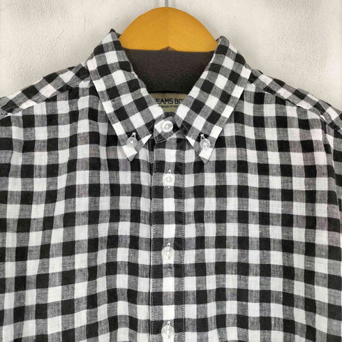 ビームスボーイ BEAMS BOY チェック柄 S/S リネンシャツ レディース