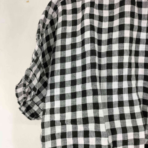 ビームスボーイ BEAMS BOY チェック柄 S/S リネンシャツ レディース