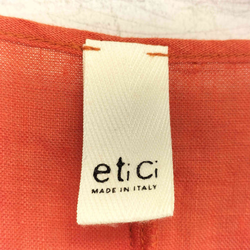 etici イタリア製 リネン ノースリーブ ワンピース レディース UK:8