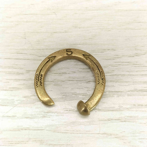 giles&brother Le Beau スパイクモチーフ ゴールドリング メンズ 14号