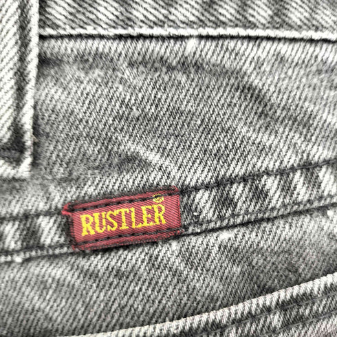 ラスラー RUSTLER 90-00s メキシコ製 ブラックデニムパンツ メンズ 33×32