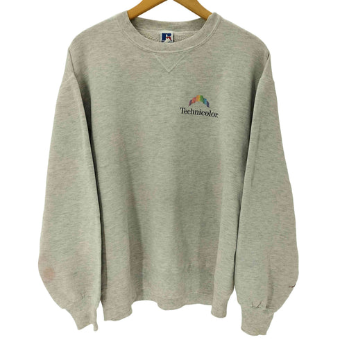 ラッセルアスレチック RUSSELL ATHLETIC 90S USA製 Technicolor 両面 プリント 裏起毛 スウェット メンズ import:L