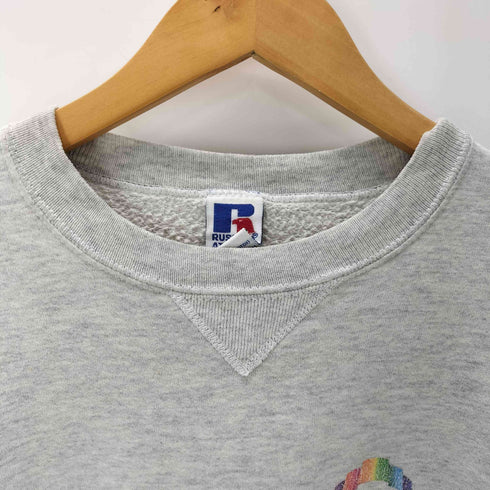 ラッセルアスレチック RUSSELL ATHLETIC 90S USA製 Technicolor 両面 プリント 裏起毛 スウェット メンズ import:L