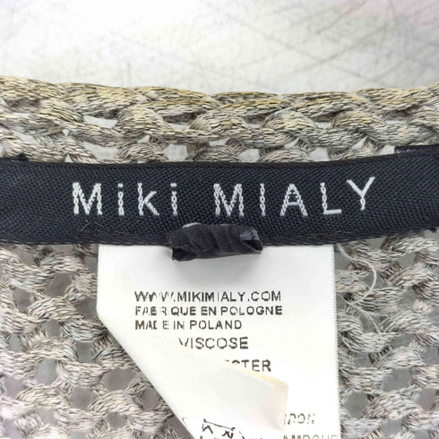 miki mialy クロシェ編み レーヨン混 ペーパーニットカーディガン レディース FR:36