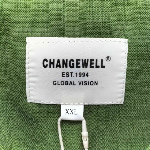 CHANGE WELL パネル切り替え S/S オープンカラーシャツ メンズ import:XXL