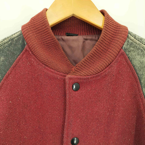 バトウィン BUTWIN 70s 袖レザー切替 ウール スタジャン メンズ