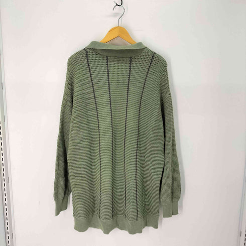 muhet ローゲージ L/S ニット ポロ シャツ メンズ LL