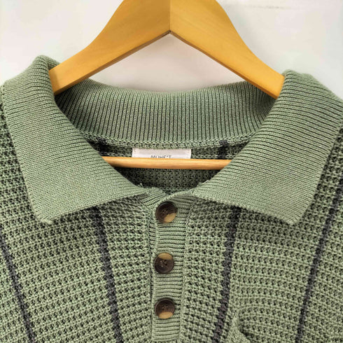 muhet ローゲージ L/S ニット ポロ シャツ メンズ LL