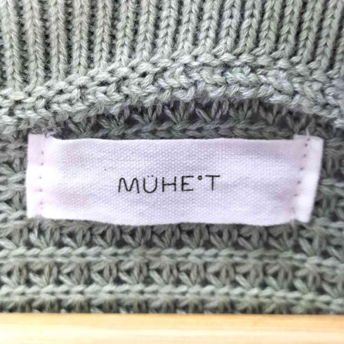 muhet ローゲージ L/S ニット ポロ シャツ メンズ LL