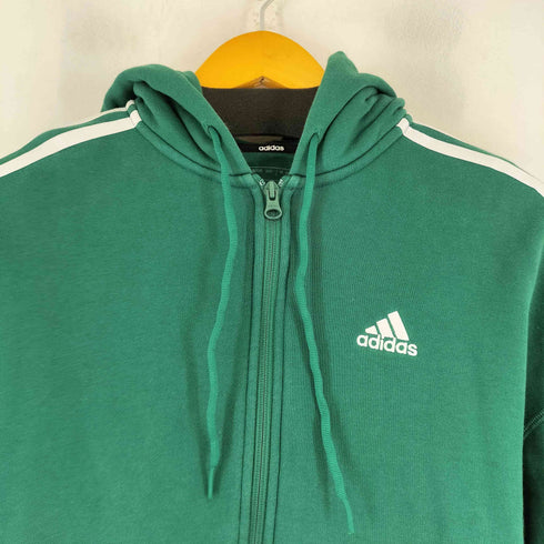 アディダス adidas エッセンシャルズ プラス ルーズフィット スリーストライプス フレンチテリー フルジップパーカー メンズ import:S