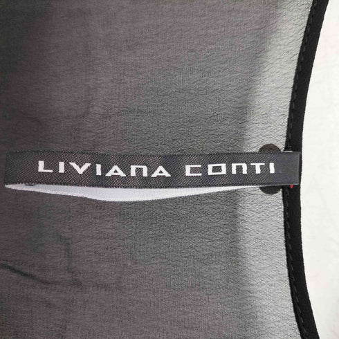 liviana conti レーヨン ノースリーブ シアー フリンジ ワンピース レディース JPN:40