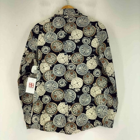 L/S 総柄プリントシャツ レディース