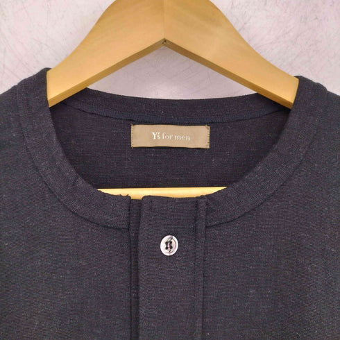 ワイズフォーメン Ys for men ヘンリーネック リネン レーヨン カットソー 半袖 Tシャツ メンズ