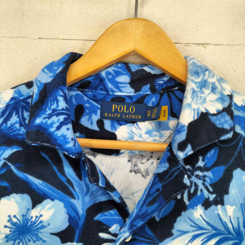 ポロラルフローレン POLO RALPH LAUREN CUSTOM SLIM FIT FLORAL TERRY CAMP SHIRT パイル地花柄キャンプシャツ メンズ import:XS
