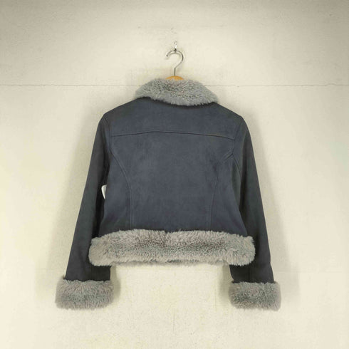 アクシーズファム axes femme フェイクファー ムートン ライダースジャケット レディース JPN:M