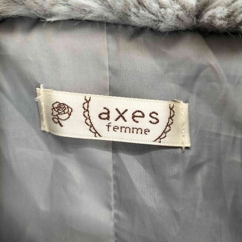 アクシーズファム axes femme フェイクファー ムートン ライダースジャケット レディース JPN:M
