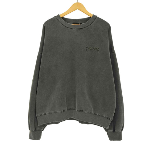 スラッシャー THRASHER × MSG 別注 ピグメント ボックスシルエット 加工プリント スウェットプルオーバー メンズ import:XL