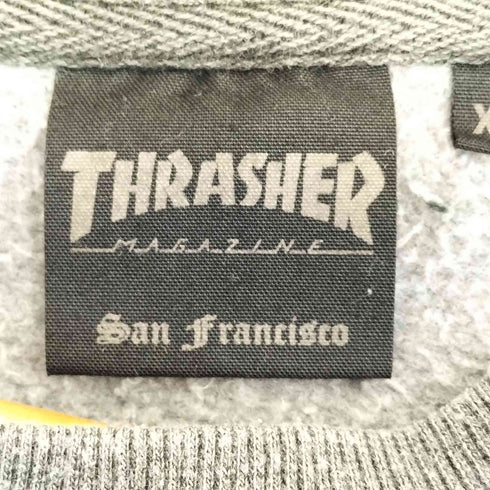 スラッシャー THRASHER × MSG 別注 ピグメント ボックスシルエット 加工プリント スウェットプルオーバー メンズ import:XL