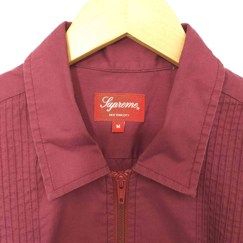 シュプリーム Supreme 18FW Pin Tuck Zip Up Shirt メンズ import:M