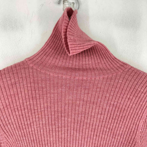 バーバリーブルーレーベル BURBERRY BLUE LABEL 七分袖 タートルネック リブニット レディース JPN:38