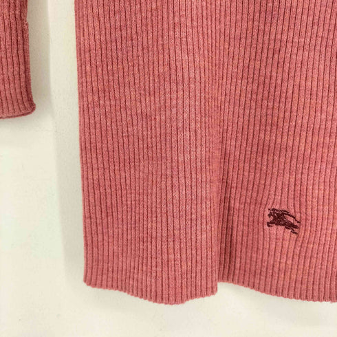 バーバリーブルーレーベル BURBERRY BLUE LABEL 七分袖 タートルネック リブニット レディース JPN:38